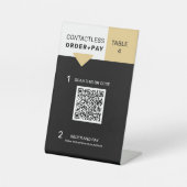 Panneau de pied de menu numérique Code QR (Recto)