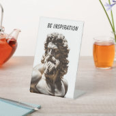 Panneau de piédestal 4" X 6"Buste majestueux - Zeu (In SItu)