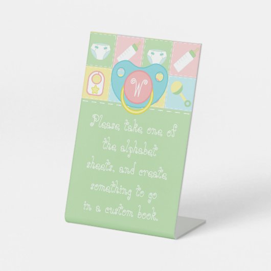 Panneau de piédestal à courtepointe pour bébé (Recto)