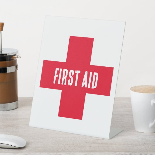 Panneau de piédestal - Croix Rouge des premiers se (In SItu)