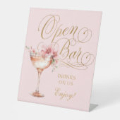 Panneau de piédestal de bar ouvert en or rose élég (Recto)