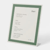Panneau de piédestal de bar pour événement minimal (Recto)