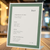 Panneau de piédestal de bar pour événement minimal