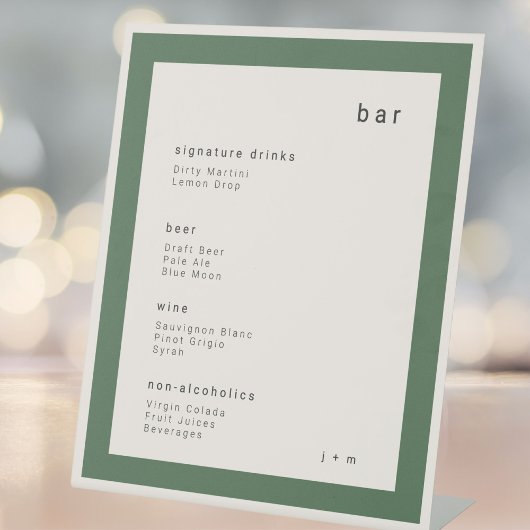 Panneau de piédestal de bar pour événement minimal