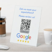 Panneau de piédestal de code QR de Google Avis (In SItu)