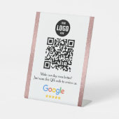 Panneau de piédestal de code QR de Google Avis pou (Recto)