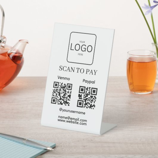 Panneau de piédestal de code QR de logo d'entrepri (In SItu)