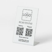 Panneau de piédestal de code QR de logo d'entrepri (Recto)