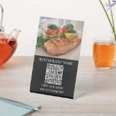 Panneau de piédestal de code QR de menu numérique  (In SItu)
