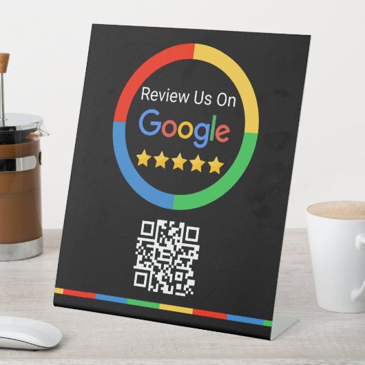 Panneau de piedestal de code QR de révision Google (In SItu)