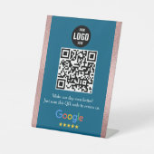Panneau de piédestal de code QR pour avis Google p (Recto)