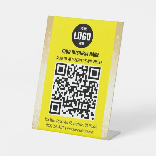 Panneau de piédestal de code QR pour entreprise ja (Recto)
