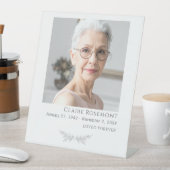 Panneau de piédestal de deuil à photo florale mini (In SItu)