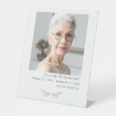 Panneau de piédestal de deuil à photo florale mini (Recto)
