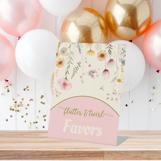 Panneau de piédestal de faveurs de fée de fleur sa