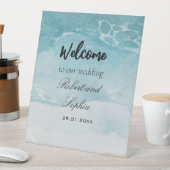 Panneau de piédestal de mariage de plage bleue d'é (In SItu)