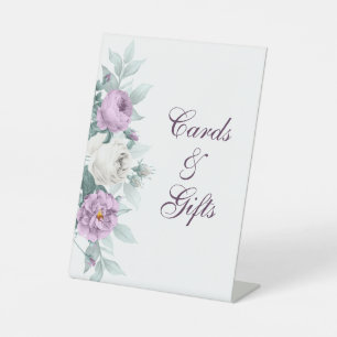 Panneau de piédestal de mariage lavande violet
