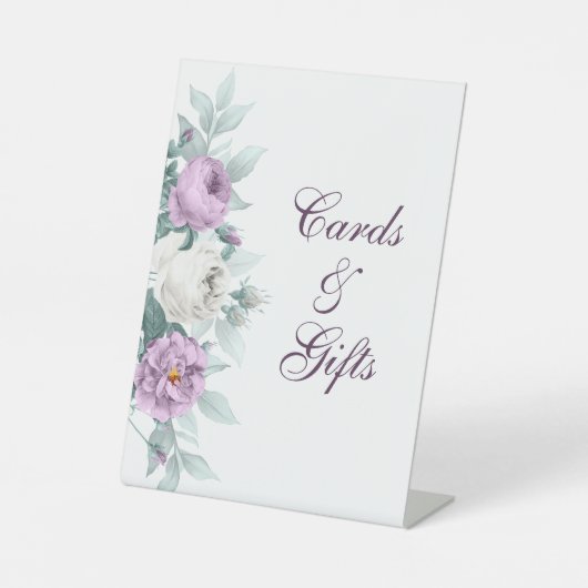 Panneau de piédestal de mariage lavande violet (Recto)