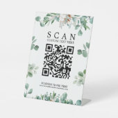 Panneau de piédestal de table de code QR de feuill (Recto)