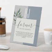 Panneau de piédestal de table de mariage commémora (In SItu)