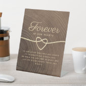 Panneau de piédestal de table de mariage commémora (In SItu)