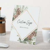 Panneau de piédestal de texte personnalisé hiver (In SItu)