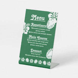 Panneau de piédestal en Hibiscus Tropical en Vert