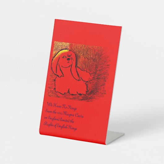 Panneau de piédestal Magna Carter, 4" X 6" (Recto)