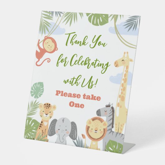 Panneau de piédestal "Merci" au design floral. (Recto)