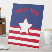 Panneau de piédestal Patriotique rouge, blanc et b (In SItu)