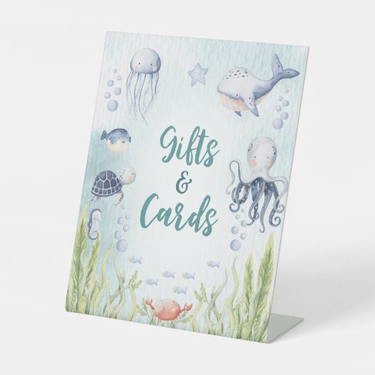Panneau de piédestal sous le Baby shower marin (Recto)