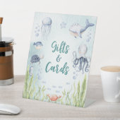 Panneau de piédestal sous le Baby shower marin (In SItu)