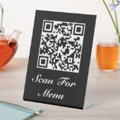 Panneau de piédestal Votre code QR Menu et/ou Logo (In SItu)