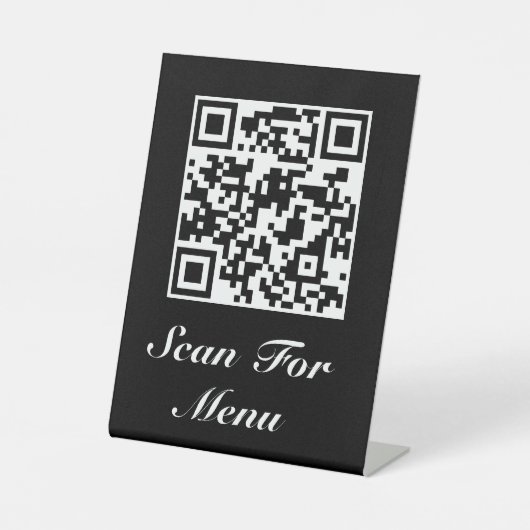 Panneau de piédestal Votre code QR Menu et/ou Logo (Recto)