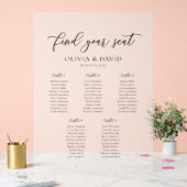 Panneau de plan de table en acrylique Elegant Scri (Mariage)