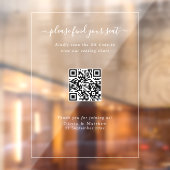 Panneau de plan de table QR Code de mariage modern (Feuille 2)