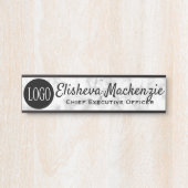 Panneau de plaque de nom de porte de bureau - Logo (Devant)