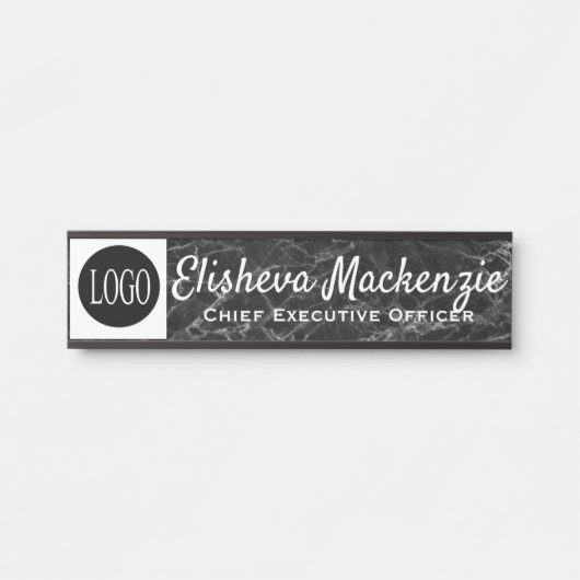 Panneau de plaque de nom de porte de bureau - Logo (Devant)