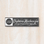 Panneau de plaque de nom de porte de bureau - Logo (Devant)