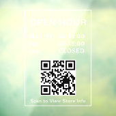 Panneau de porte à code QR heures d'ouverture text (Feuille 3)