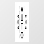 Panneau de porte automatique décoratif, (Feuille)