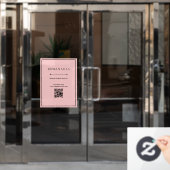Panneau de porte code QR Black Pink (Porte de bureau)