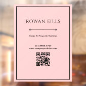 Panneau de porte code QR Black Pink (Feuille 2)