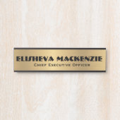 Panneau de porte de bureau Plaque nominative en fa (Devant)