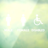 Panneau de porte de toilettes pour hommes et femme (Feuille 3)