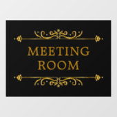 Panneau de porte minimal noir et or adhésif pour f (Feuille)