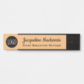 Panneau de porte pour bureau avec plaque de nom de (Devant)