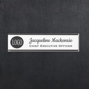Panneau de porte pour bureau avec plaque de nom de
