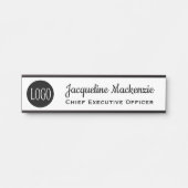 Panneau de porte pour bureau avec plaque de nom de (Devant)