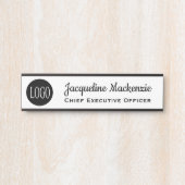 Panneau de porte pour bureau avec plaque de nom de (Devant)